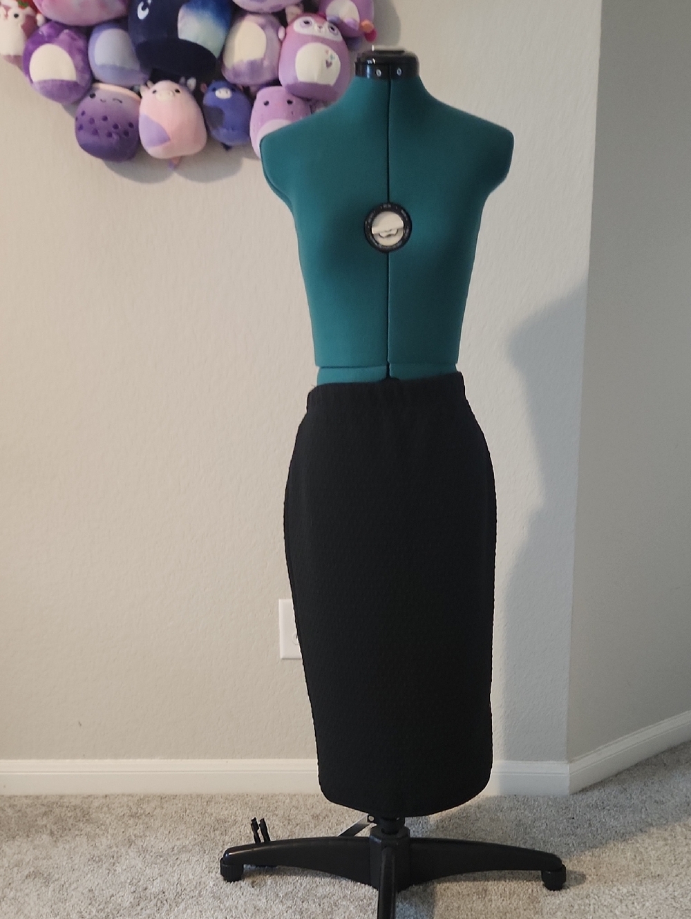 Max Studio Black Textured Pencil Skirt